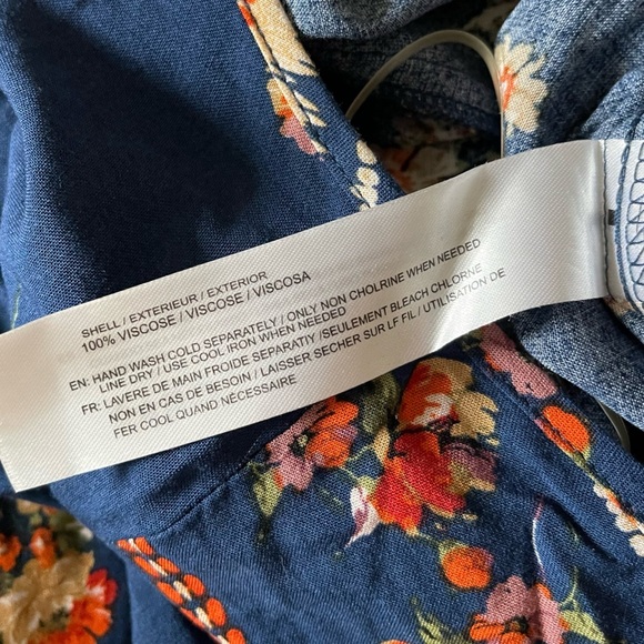 Band of Gypsies|Boho Floral, Mixed Pattern Wide Leg Jumpsuit w Tassels—Size L••• - Picture 9 of 14